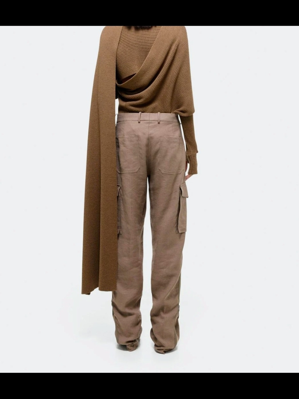 Helmut Lang Arch Carpenter High-Rise Cargo Pants in Archwood New SZ 4 US Women - Picture 6 of 8